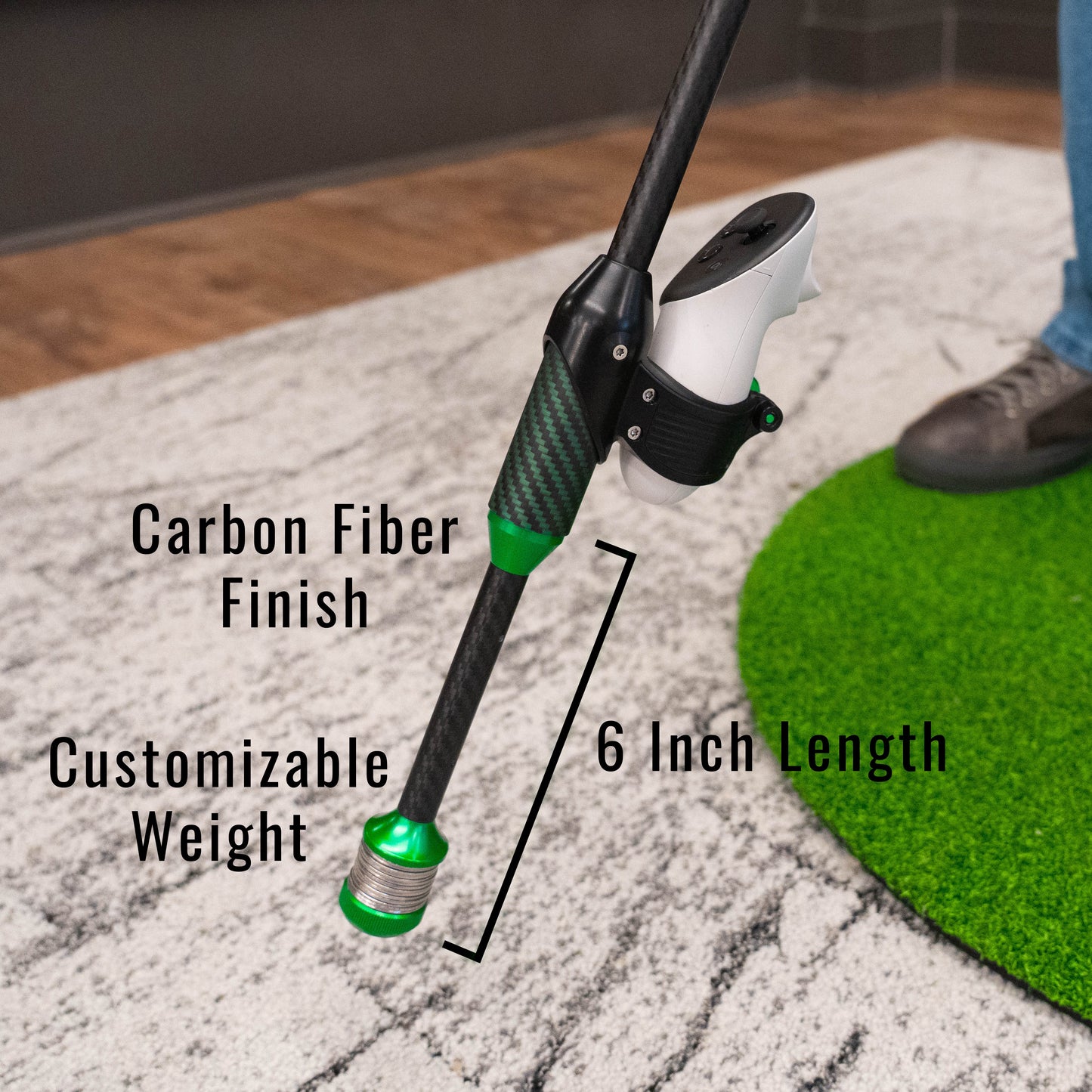 DriVR Elite - Adjustable VR Weighted Golf Club Handle Accessory - Compatible with Quest 2, 3/3s, and Pro